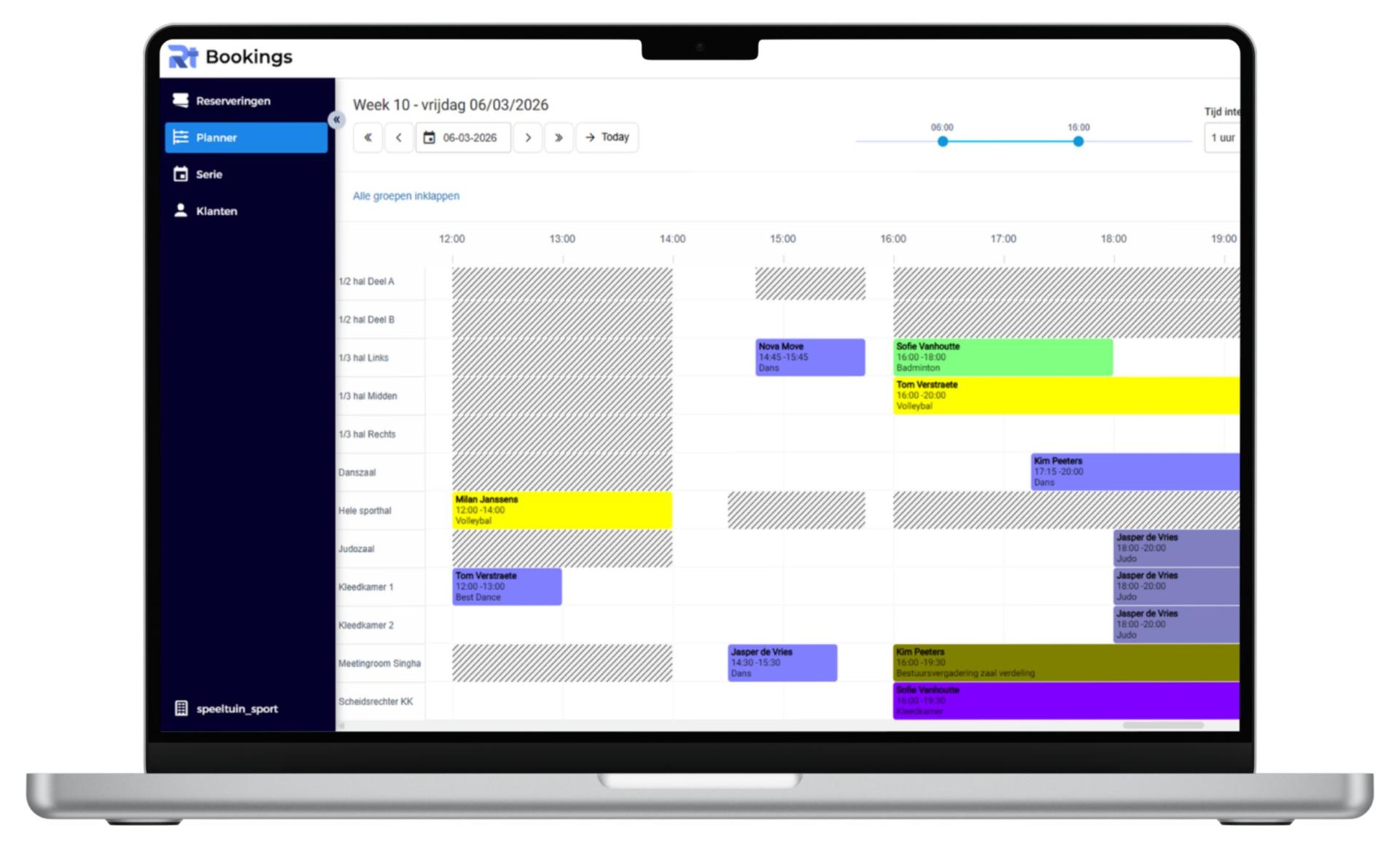 Vintia - Recreatex Connect Bookings